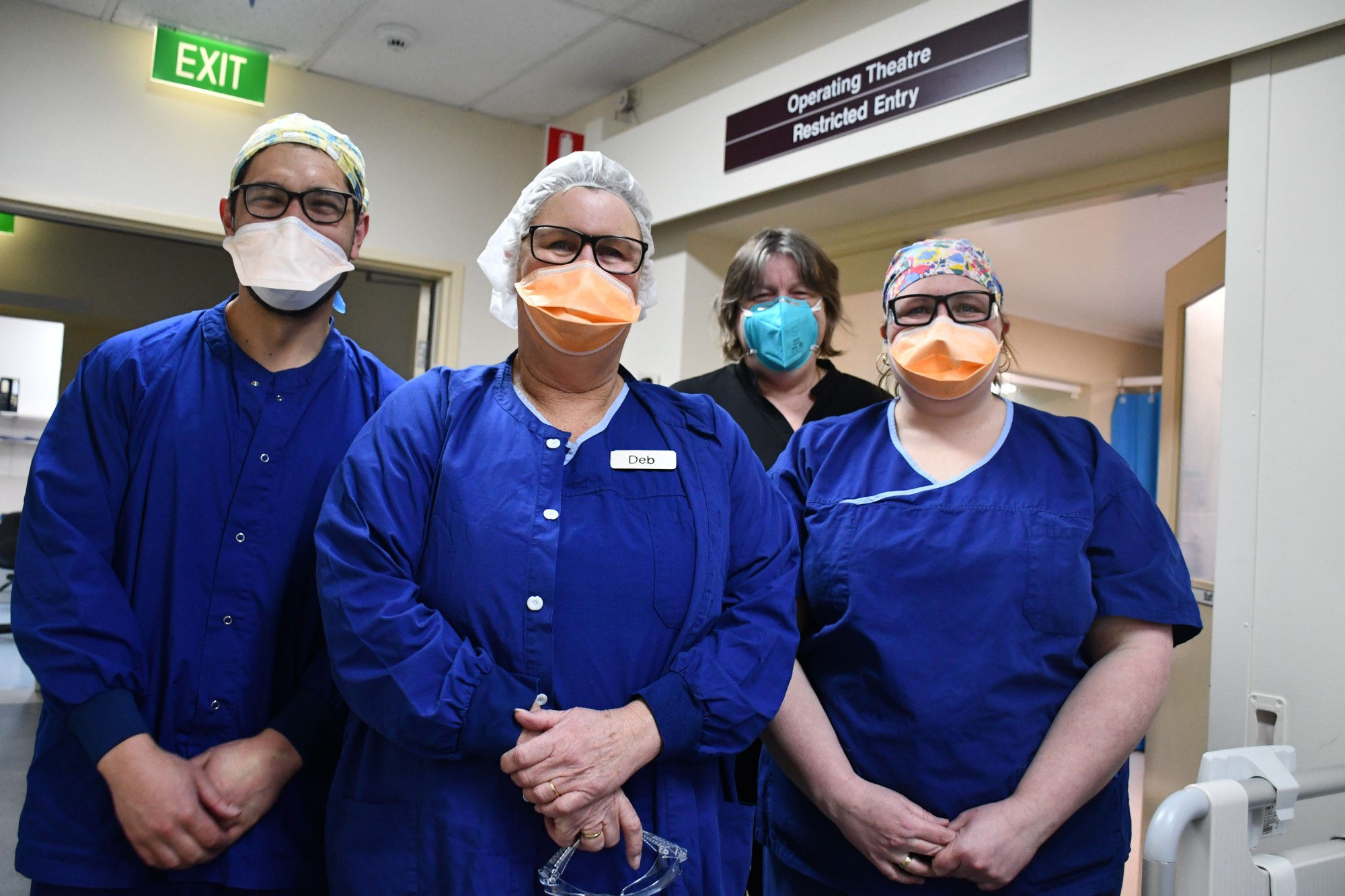 MDHS theatre staff Kenji Takasaki, Deb Weir and Lauren Hutton along with associate director of nursing Heather Blazko (back) have welcomed the news of new funding for Victorian health services to upgrade equipment.