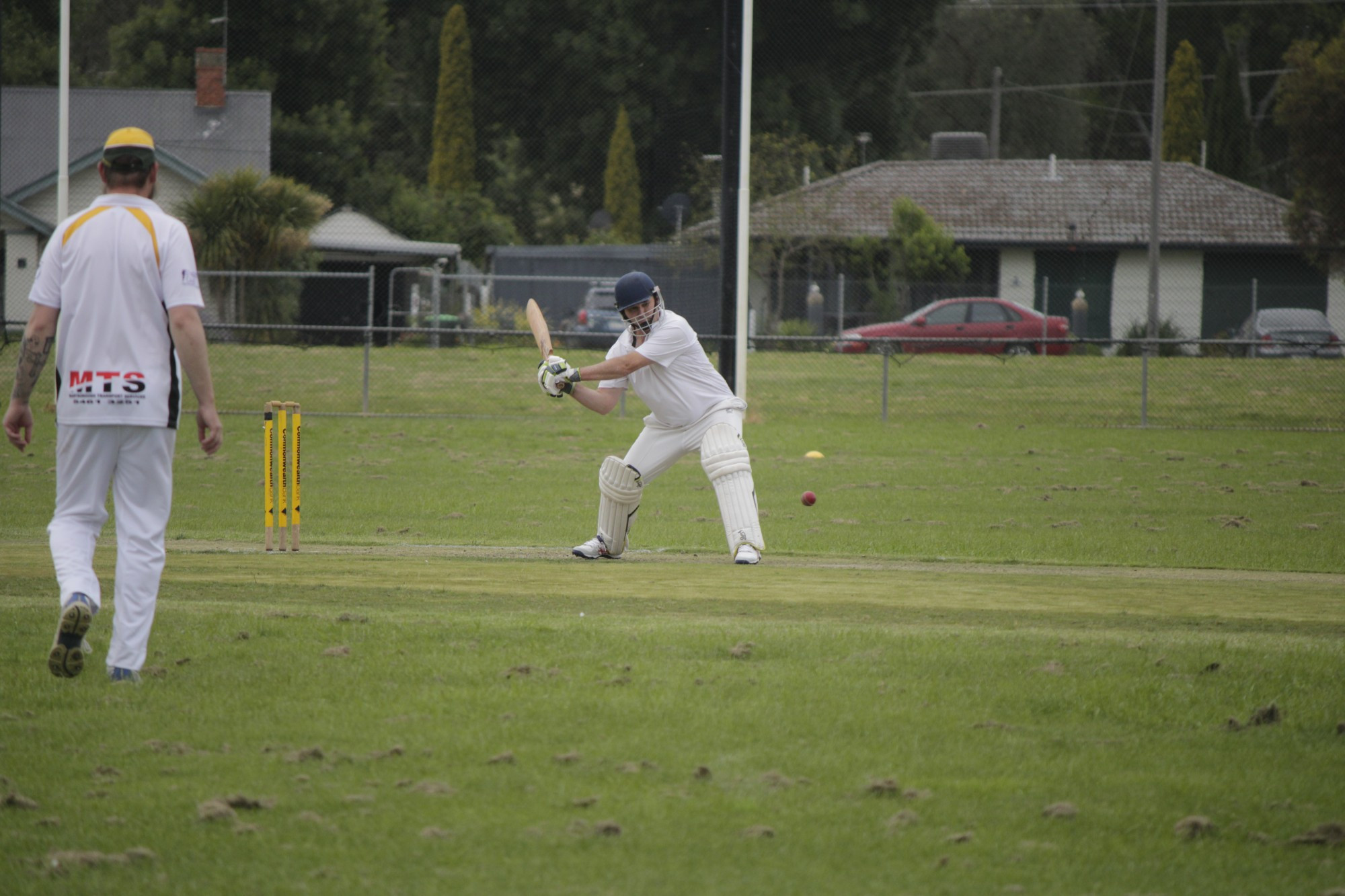 Carisbrook’s Martin Mark during his 102 not out on Saturday, the first century of the MDCA season.