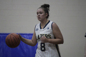 Claire Constable was another who got on the scoresheet for the Lady Blazers, adding 10 points. 