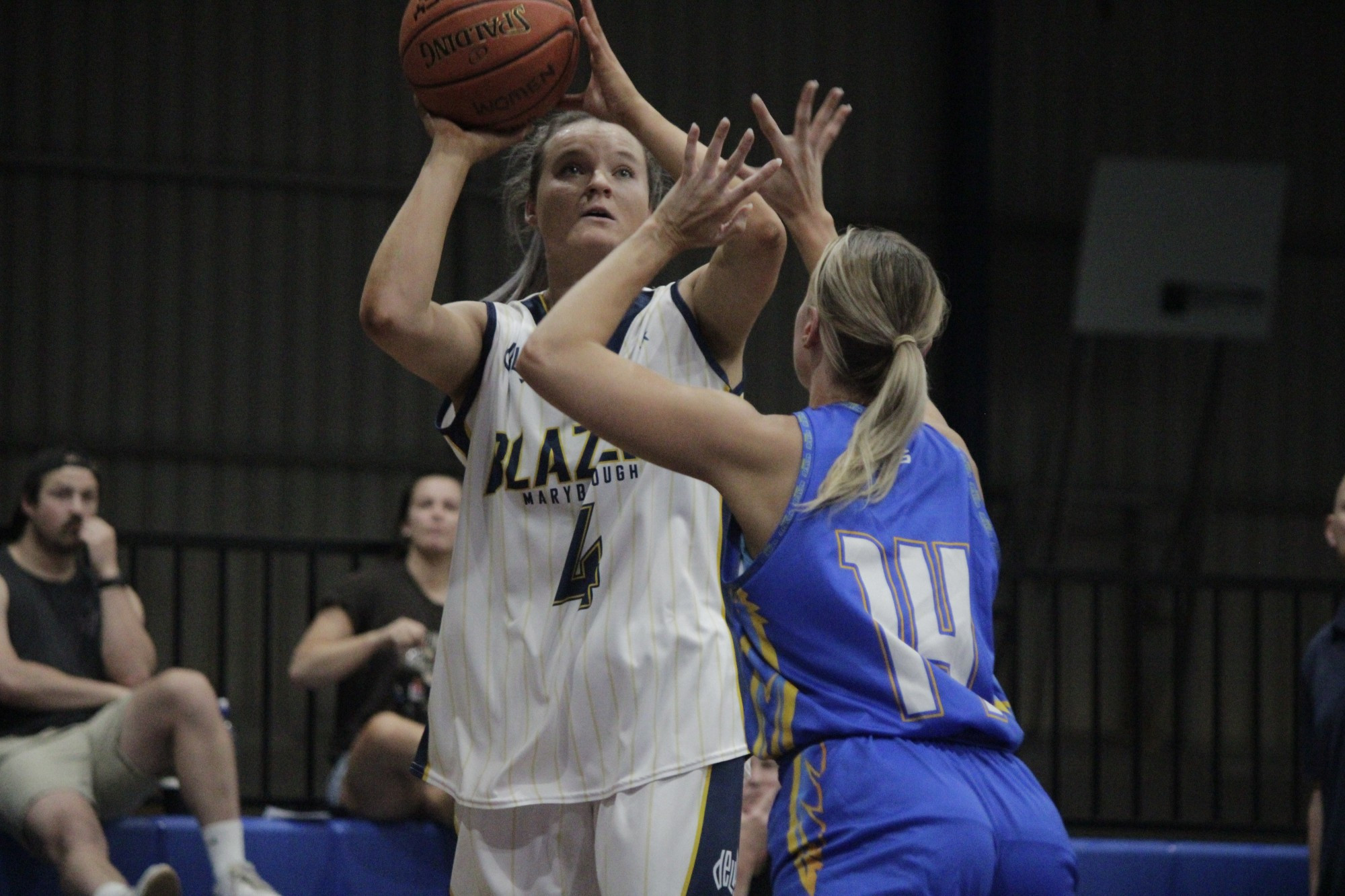 Maddy Egan worked hard for her 10 points on Sunday afternoon for the Lady Blazers.
