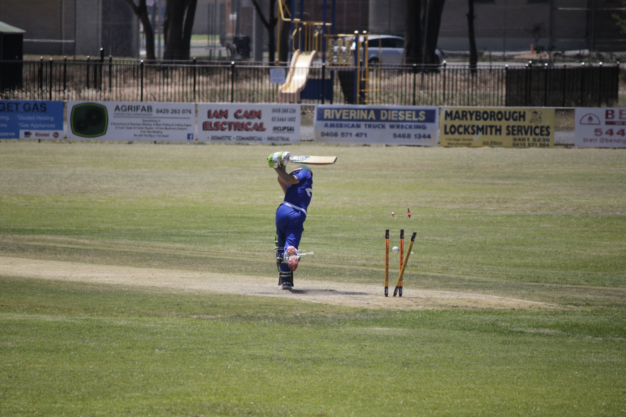 Jackson Gordon was clean bowled looking for quick runs, triggering a Colts Phelans collapse.