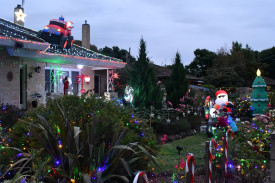 Decorations and displays are popping up around town as Christmas gets closer — with the Rizzo house shining bright.