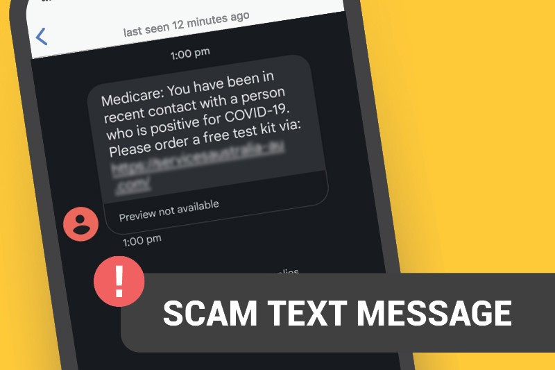 Beware text scam sending false COVID-19 information - feature photo