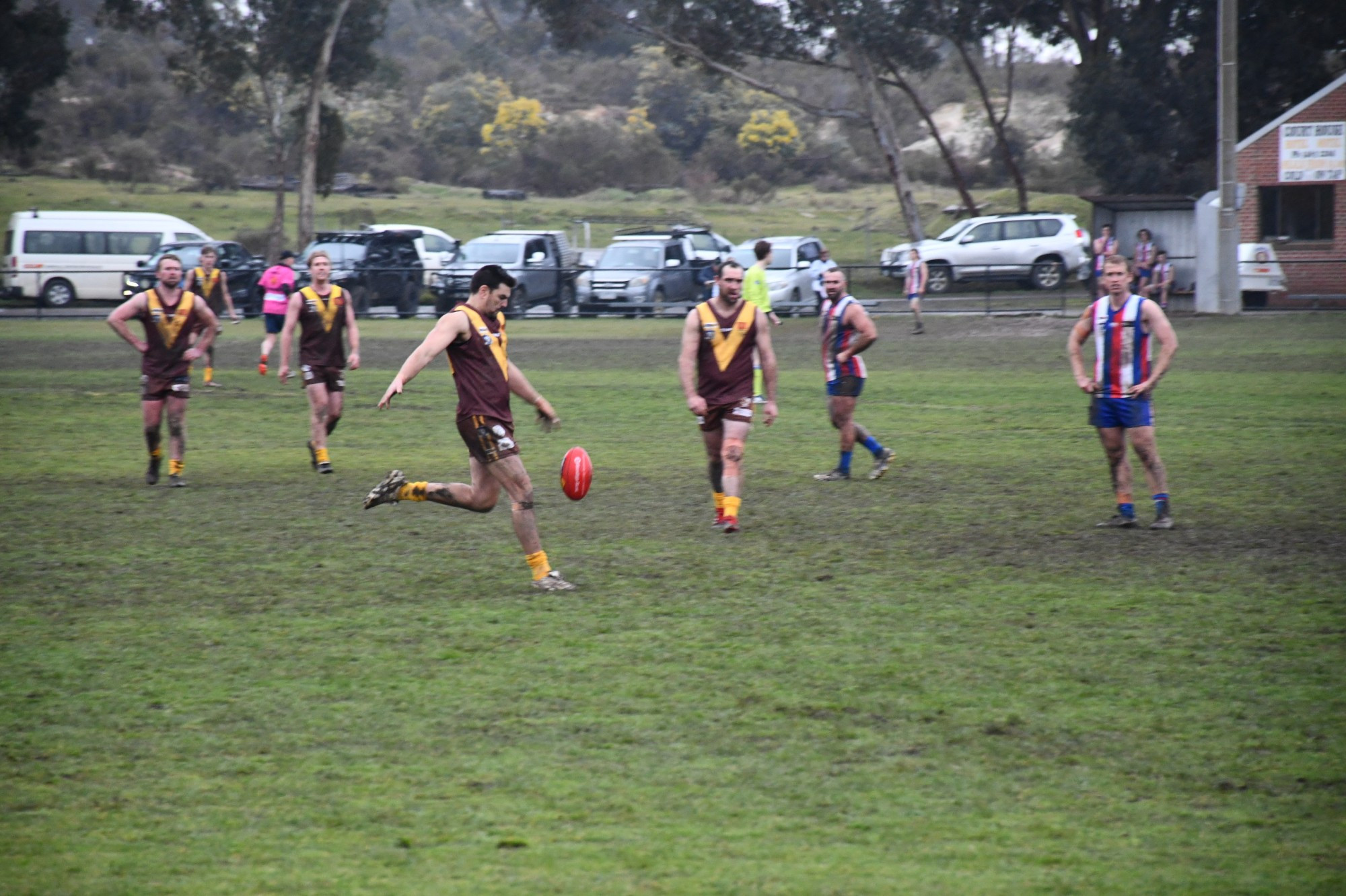 Talbot’s Matthew Bond slots through another goal. 260722 12