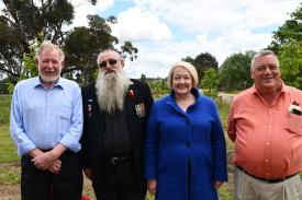 Mr Webster, Mr Lynch, Louise Staley MP and Mr Miller at the official opening on Saturday.