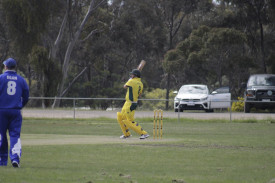 Maryborough’s Sam Bartlett, playing against Colts Phelans, was a big factor with the bat in the last meeting between these two teams.