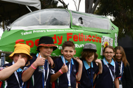 Issiah, Jack, Jackson, Julian, Rhys and Kajari from Talbot Primary School are ready to give Energy Breakthrough their all. 