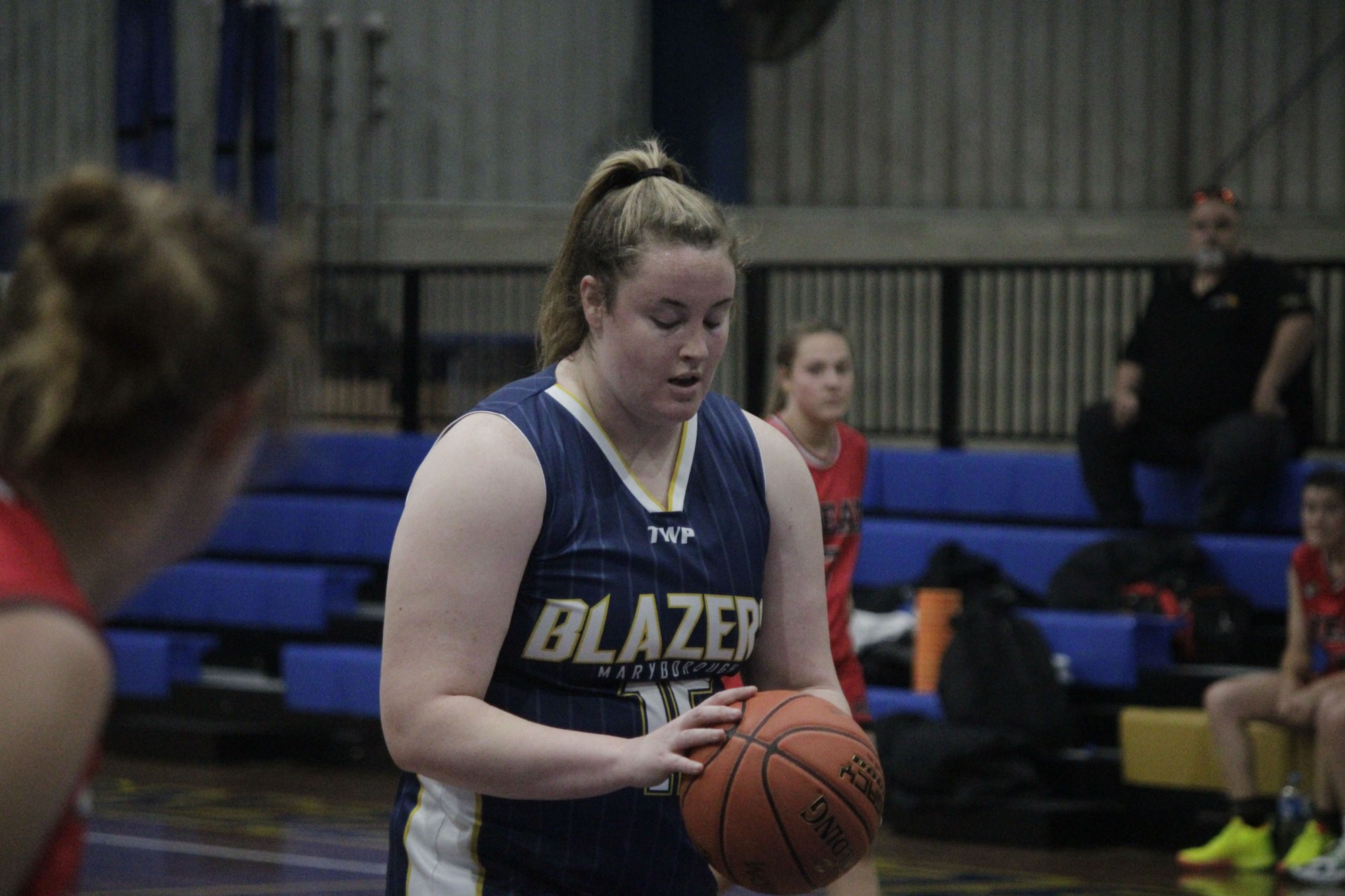 Maryborough Lady Blazers playing-coach Claire Blower has helped give her team a chance of back-to-back premierships.