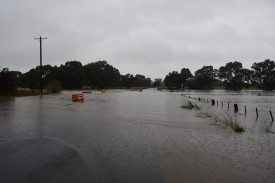 The Craigie crossroads were fully inundated.