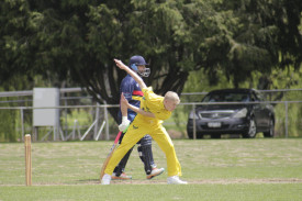 Maryborough’s Harry Lumsden bowled well on Saturday, taking 2/11.