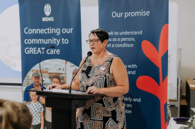 MDHS maternity services coordinator Tina Pettigrew shared how the new maternity services model will work at the official launch last week.