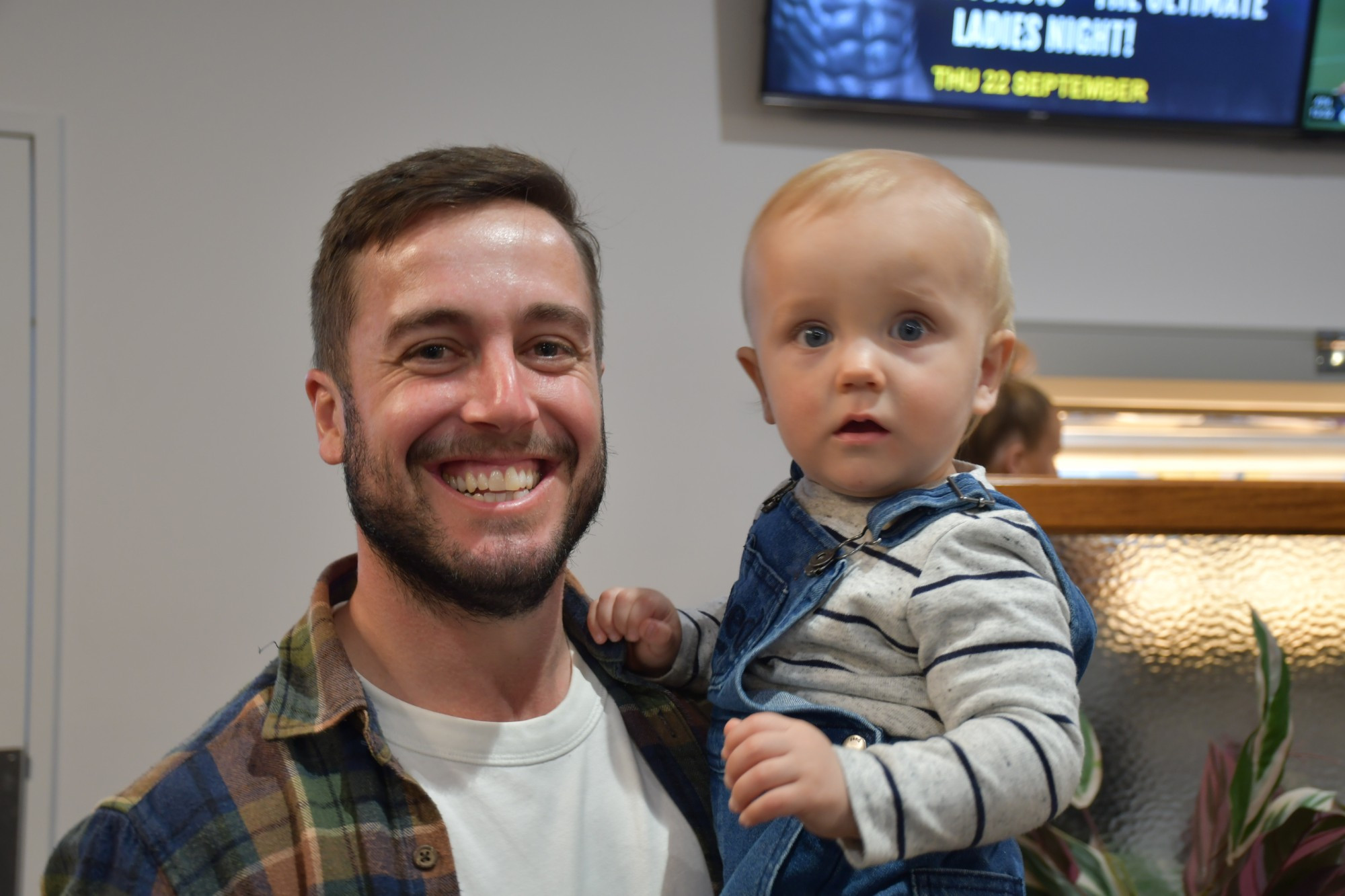 Callum Prest and son, Huey (14 months) enjoyed Father's Day at the Maryborough Highland Society on September 4. Photo: 060922 16