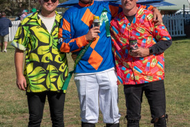 Billy Cations (Teasedale), Reece Van Ingen (Teasedale), Toby Manganelli (Bellpost Hill) got into the country racing spirit.
