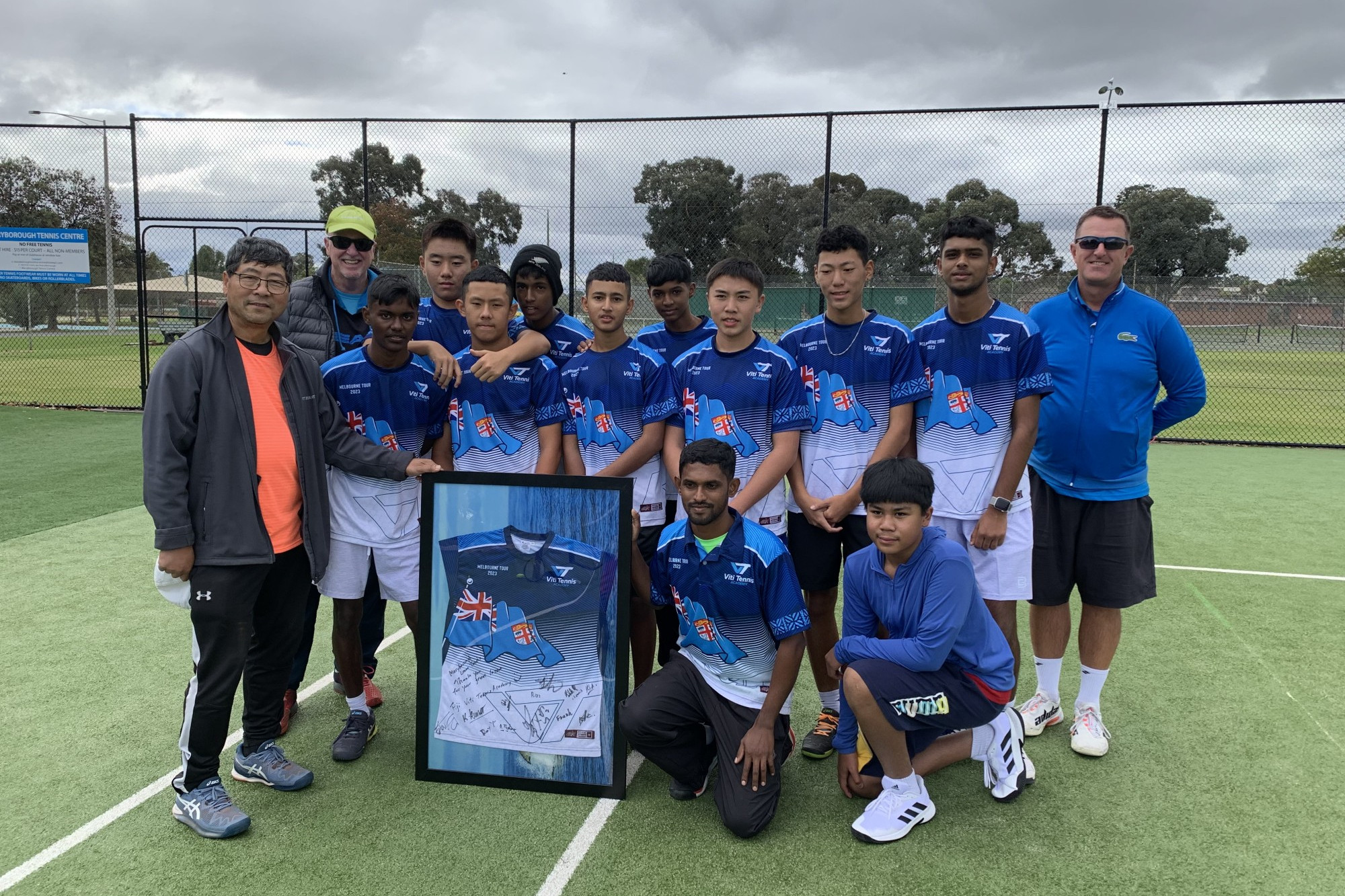 The Fiji junior national tennis squad trained at Maryborough during Easter, with the help of Brian Carr.