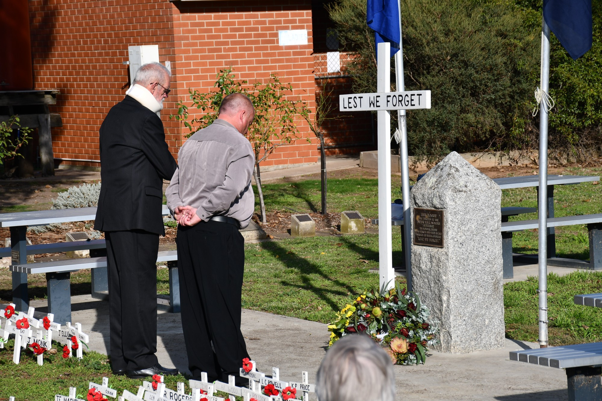 Wreaths were laid during the Anzac Day service at the Soldiers Memorial Park in Talbot. Photo: 280423 10