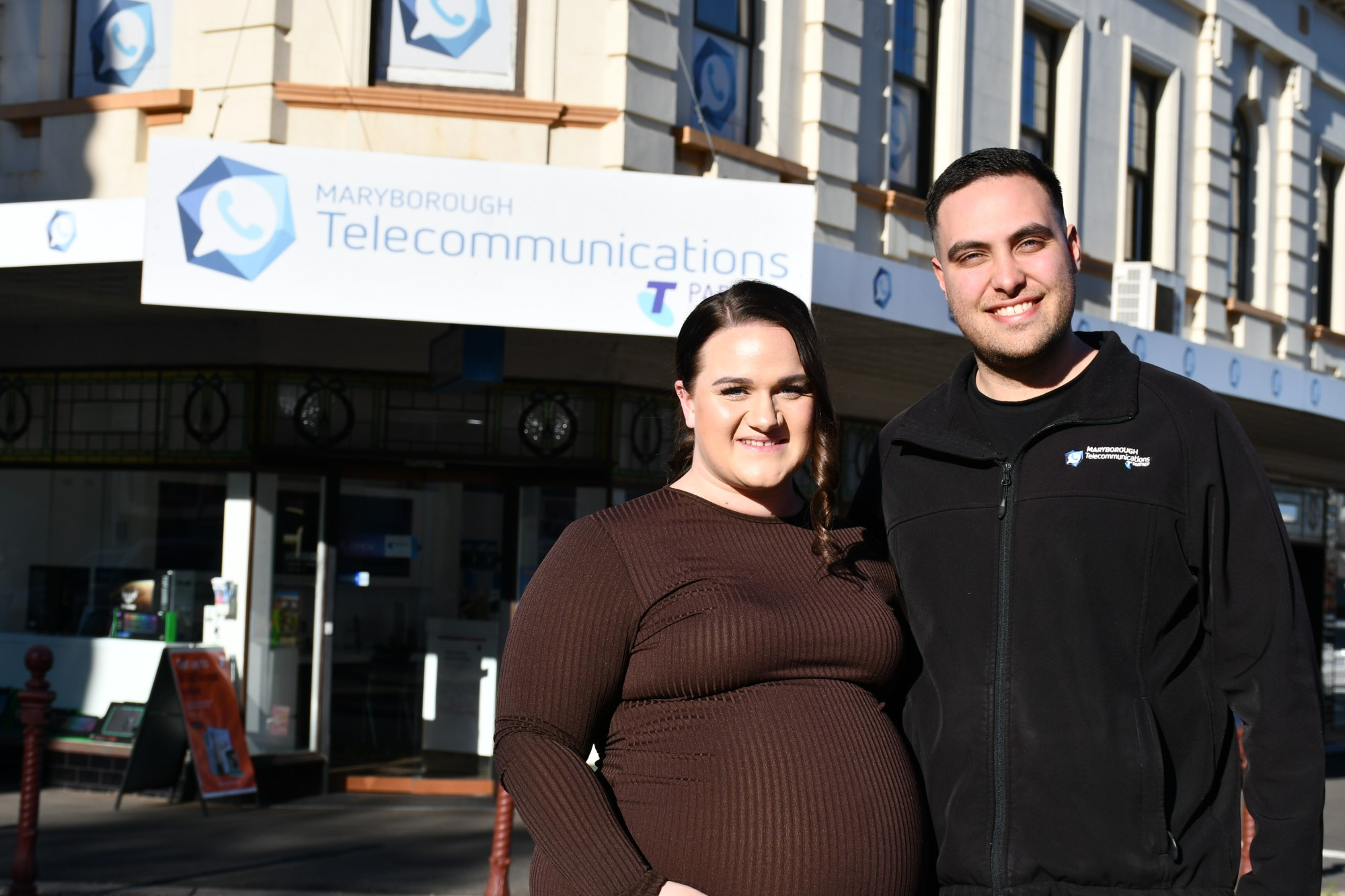 Under its new owners, Mikaylah and Cameron Teague, the Maryborough Telecommunications shop is ready to serve the community to its fullest. Photo: 110823 07