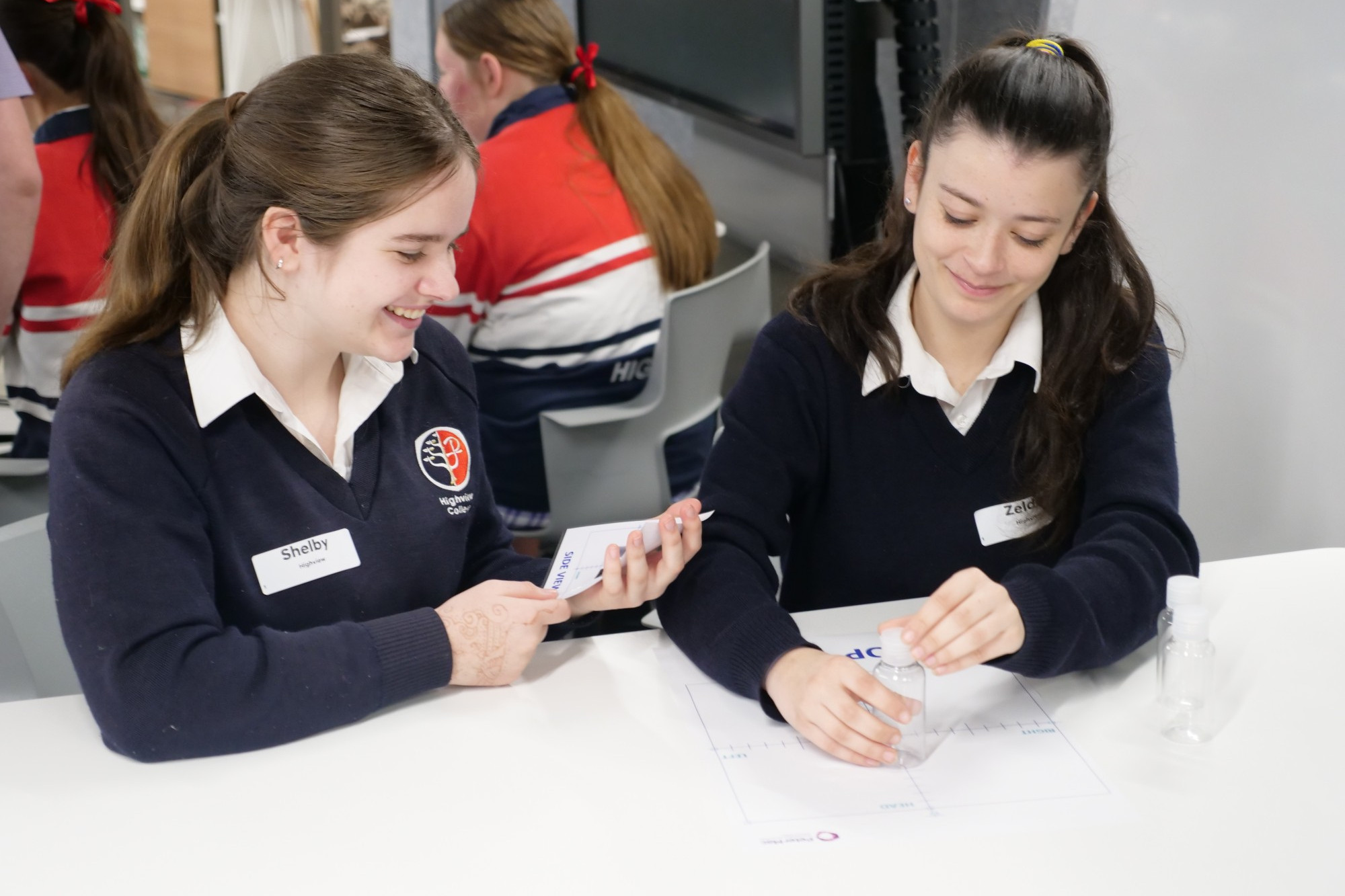 Highview College students Shelby and Zelda attended the 2023 Allied Health ‘Come and Try Day’ last week.