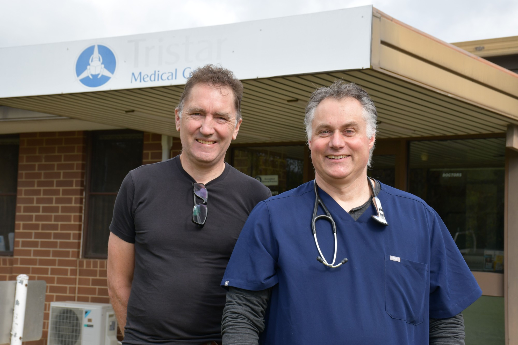 Dr Michael Veal and Talbot’s Dr Jim Sharples have joined forces to bring GP services back to Avoca. Photo: 010923 18