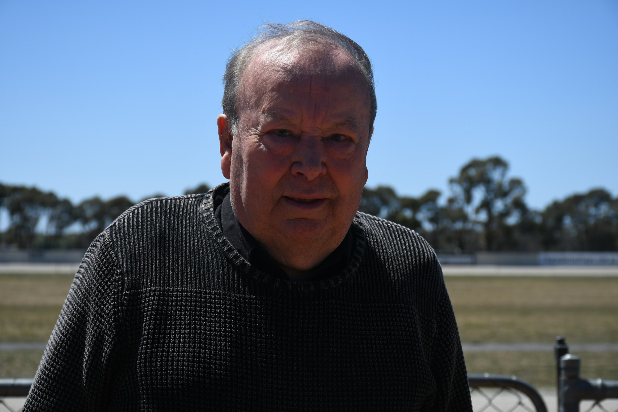 Peter Pascoe at his beloved Maryborough Harness Racing Club. Photo: 221223 22