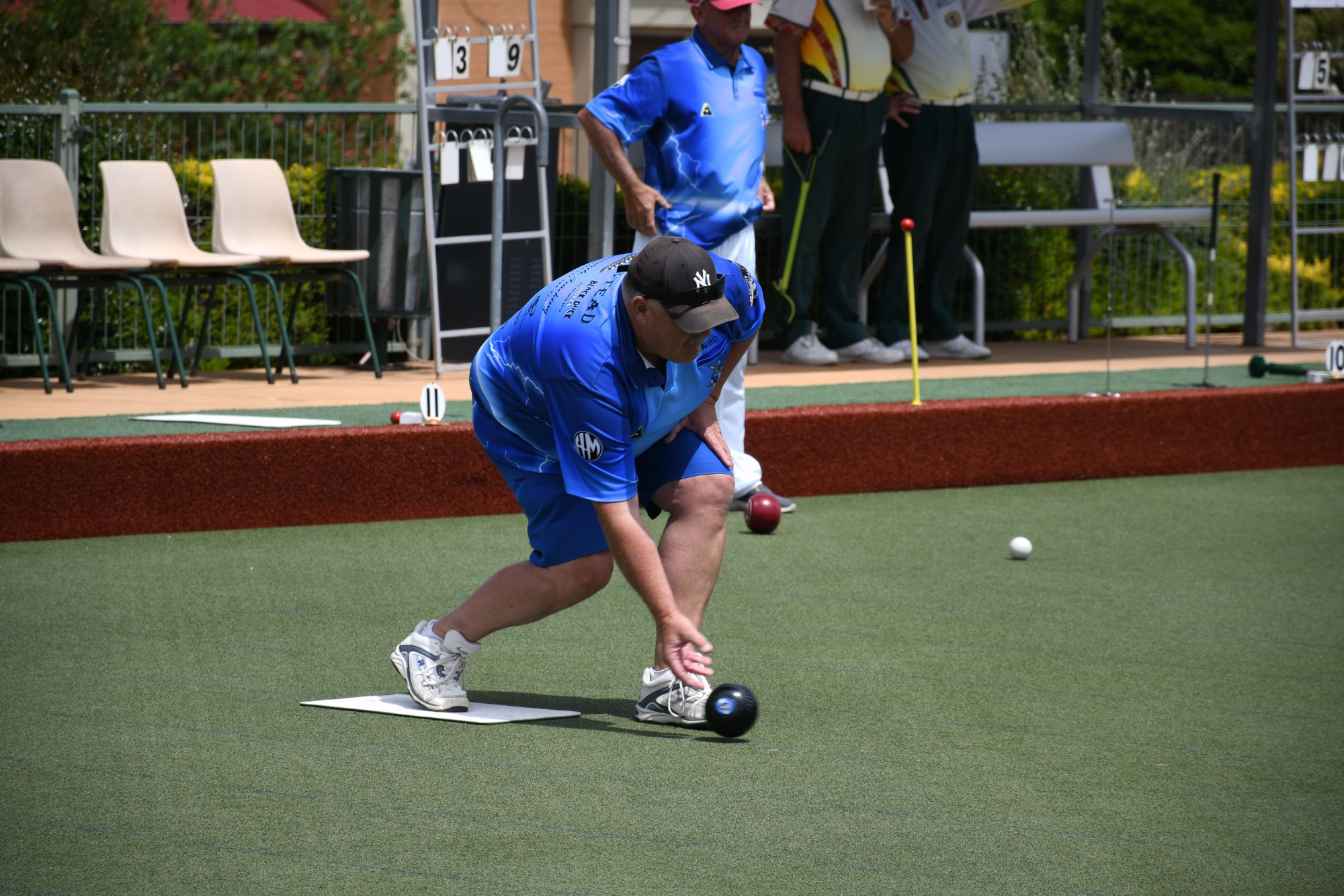 Mark Leckey gets his shot away for Newstead White in their game against Carisbrook. Photo: 100223 01