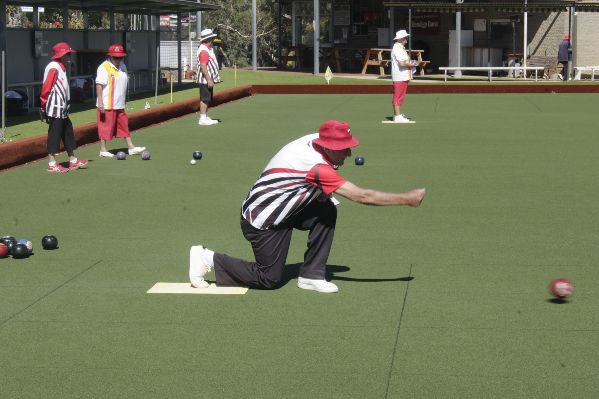 Ken Gower plays his shot for Carisbrook. Photo: 170223 02