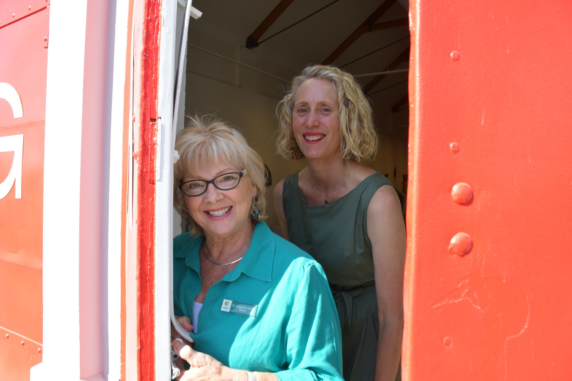 Central Goldfields Shire mayor Grace La Vella and Central Goldfields Art Gallery coordinator Helen Kaptein hope the upgraded gallery space will inspire residents. Photo: 240223 13