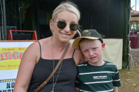 Emily James and Nate Tranter checked out the activities on offer at the Highland Gathering. 
