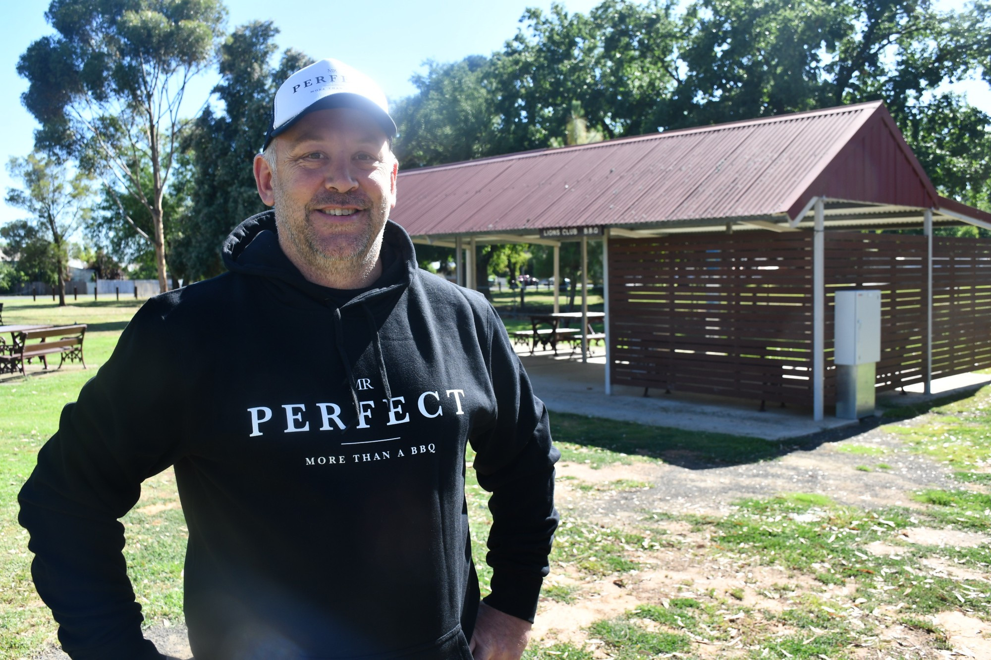 Luke Baker is encouraging men to enjoy a barbecue and talk about life as part of a grassroots mental health support network.