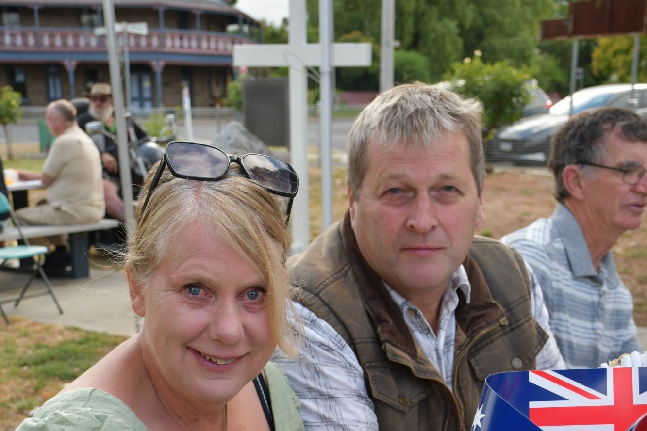 Talbot and surrounds residents like Lynne and Cleve House came together on for the town’s annual community breakfast to start off Australia Day, with locals dropping in for a feed and a chat from 8 am. Photo: 270123 27