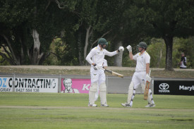 Alongside McClure’s (left) 132, Sam Bartlett (right) also made a quickfire 57 for Maryborough. Photo: 310123 25