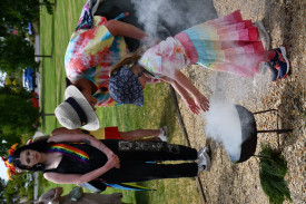 Event-goers were welcomed with a Smoking Ceremony. Photo: 310123 19