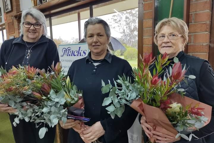 Avoca’s Carmel Broidy, Jodie Frost and Maree Bandt were the winners. Photos: Supplied