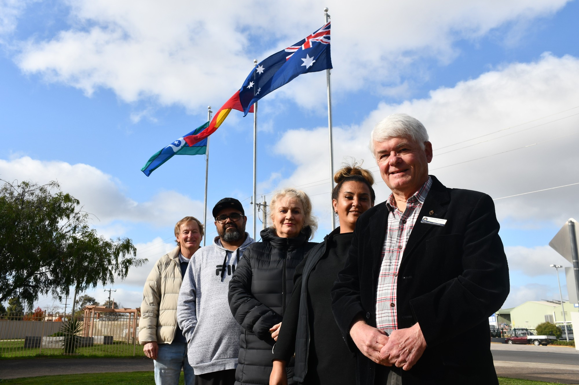 Asteria Services staff, participants and local residents gathered to commemorate National Reconciliation Week yesterday morning, with Tony Macer, Freddy Atkinson, Annie Constable, Tarreena Atkinson and Michael Ritchie among those to mark the day.