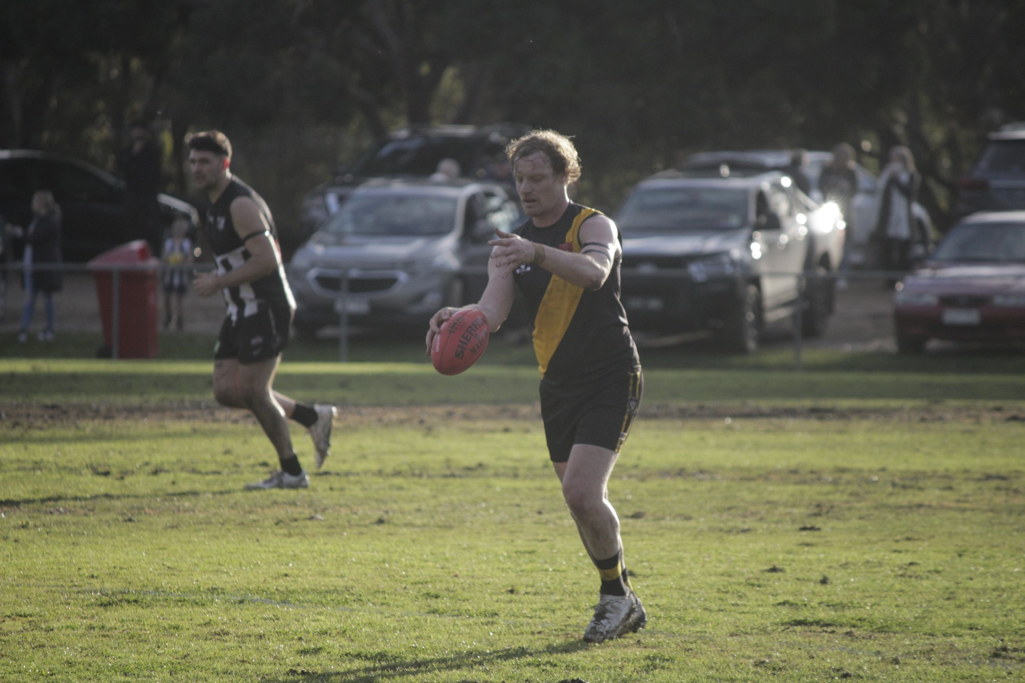 Jeremy Humm made an emotional return to Royal Park on Saturday afternoon. Photo: 060623 11