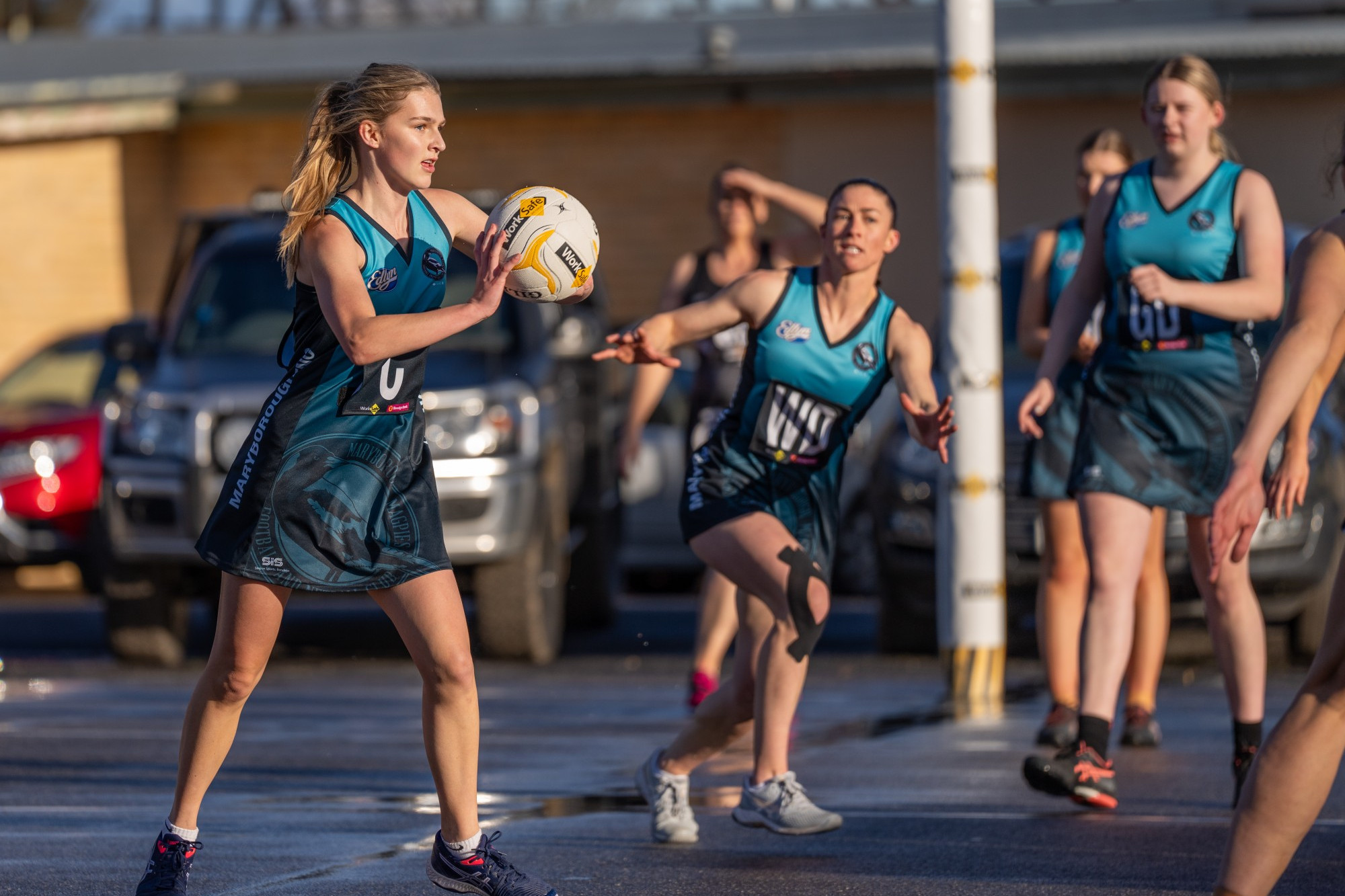 Macy Tatchell made her debut for the Magpies on Saturday and acquitted herself well. Photo: 270623 17