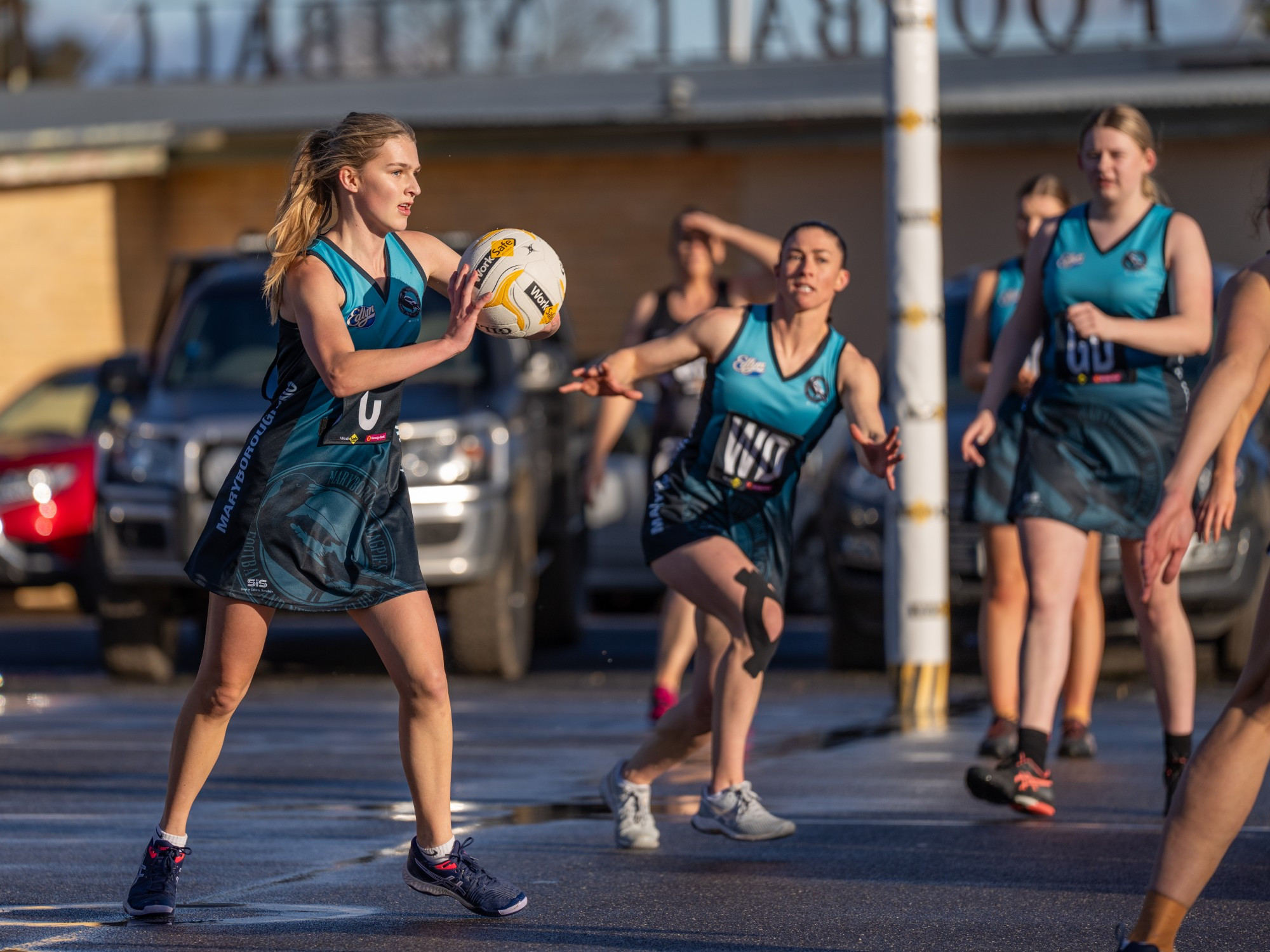 Keely Hare led the way with 18 goals for the Magpies. Photo: 270623 16