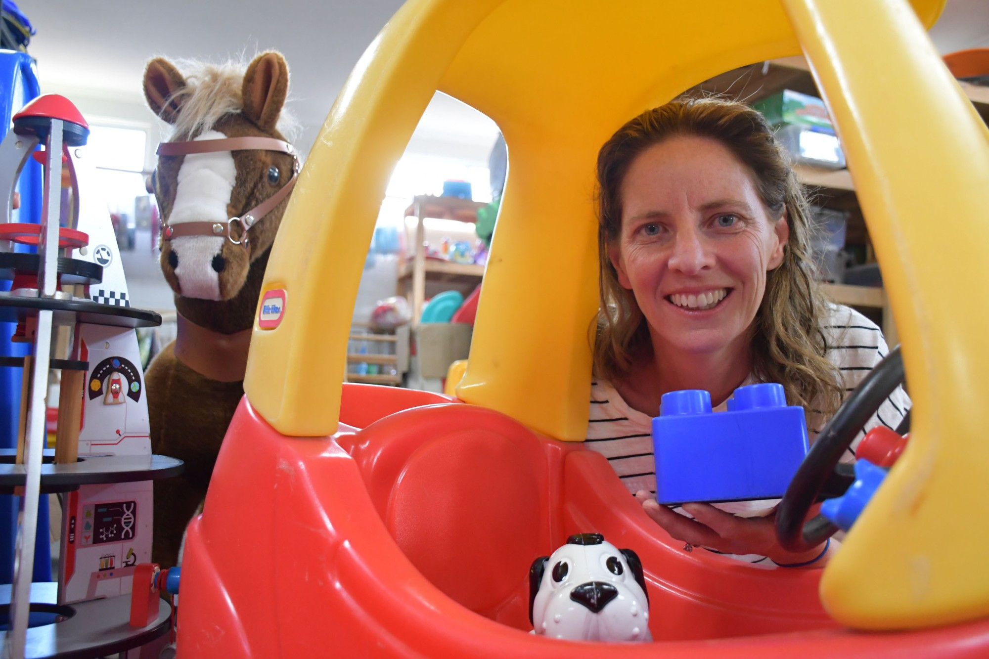 It’s all fun and games at Maryborough’s Toy Library after it was recently recognised for its contributions at the International Toy Library Conference — and its president Kate Cain is asking families to join in the play. Photo: 100323 15