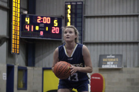 Maddy Egan and Brady Neill were rewarded for brilliant seasons in the Country Basketball League, taking out the Maryborough Blazers’ women’s and men’s best and fairest. Photo: 210323 14