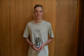 Laanecoorie Dunolly’s Joe Lovel won the under 17 Country Week player of the week. Photo: 240323 11