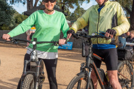 Father-daughter duo Carolyn Sliwa and Brian Sharp attended from Ballarat. Photo: 240323 20