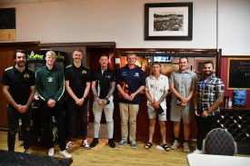 The MDCA Team of the Season: Lachlan Morganti, Harry Lumsden and Mitch McClure (all Maryborough), Ashley Gunn (Clunes), Lachlan Oddie (Beaufort), Jude McGuire (Clunes), Ben Stubbings (Colts Phelans) and Samit Gohil (Laanecoorie Dunolly). Absent: Sam Bartlett (Maryborough), Anthony Ellis (Clunes), Ed Foreman (Colts Phelans), Ben Gunn (Laanecoorie Dunolly). Photo: 240323 05