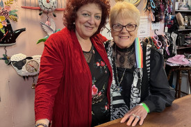 Maria Culvenor and Antoinette Tancredi from Timeless Harmony had a busy day. Photo number: 280323 02