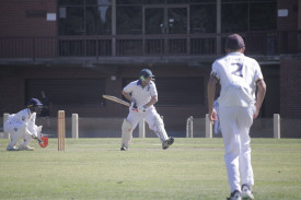 Stubbings fought hard, making 63 to give Colts a chance. Photo: 280223 22