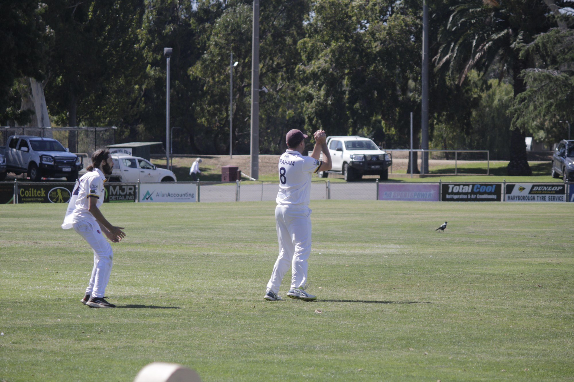 The safe hands of Zach Graham secures Laane’s first wicket of the A grade grand final against Colts Phelans. Photo number: 310323 01