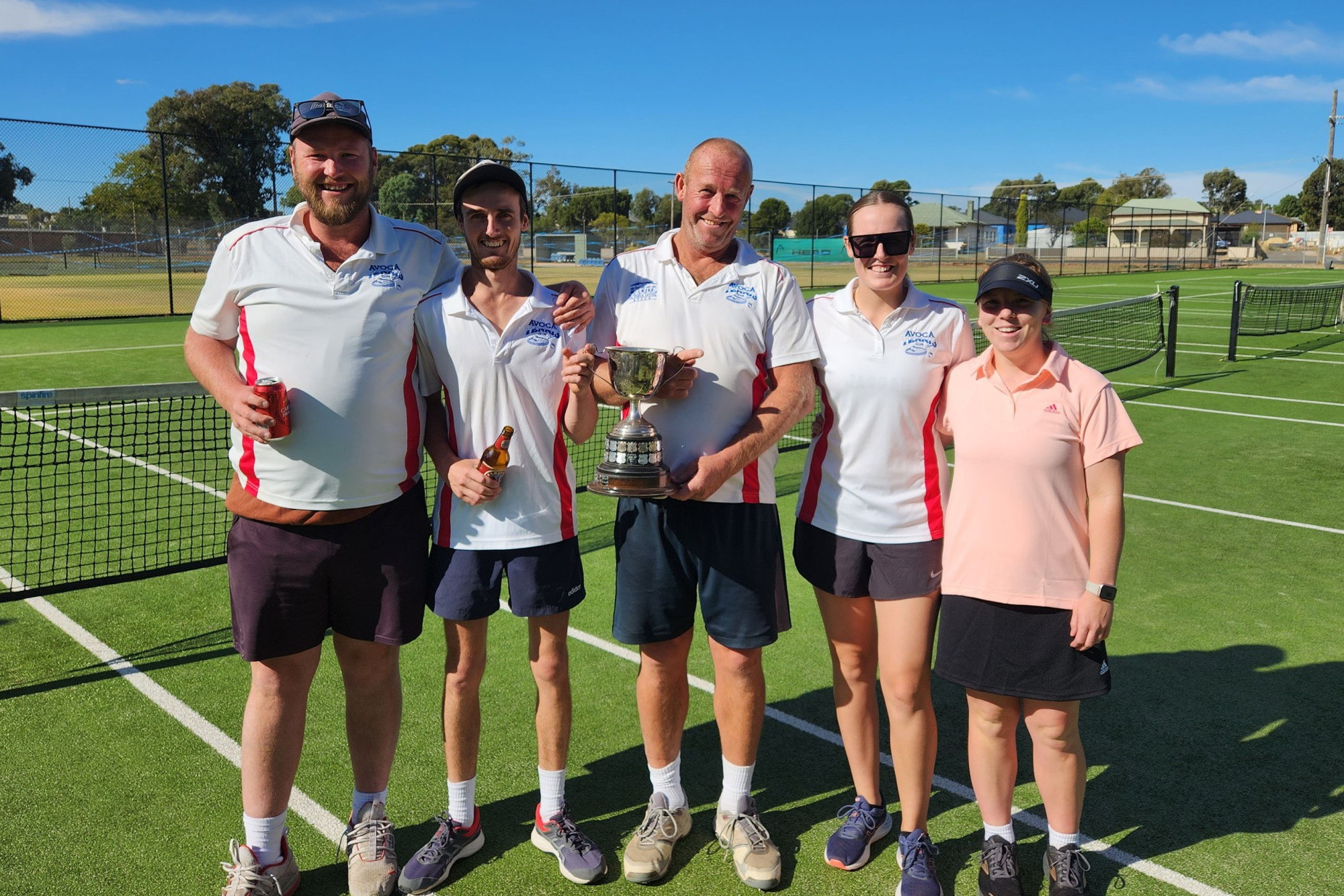 Avoca have claimed the Maryborough District Tennis Association premiership for 2022/23, with the winning team of Nathan Field, Heath Beavis, Trevor Field, Gina Beavis and Bethany Fitzpatrick (absent Caitlin Sleeman).