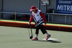 Patricia Stancombe confidently plays a shot for Carisbrook. Photo: 101123 08