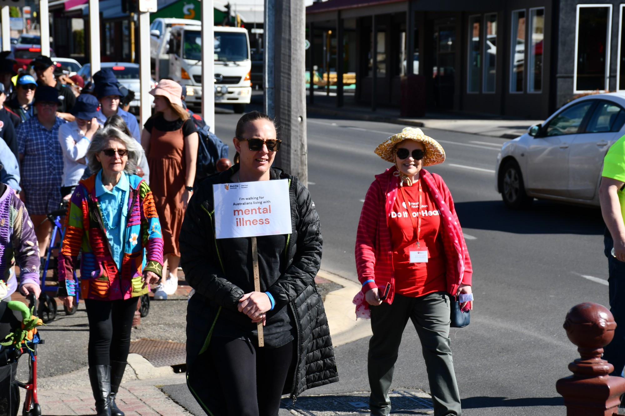 The walk made its way through Maryborough. Photo: 131023 10