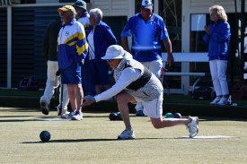 Joan Ball fires away for Newstead. Photo: 131023 15