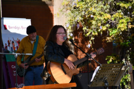 Natalie Conlin performed to the crowd. Photo: 131023 07