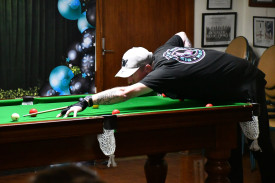 Brett Pickering plays his shot for Magpies. Photo: 201023 31